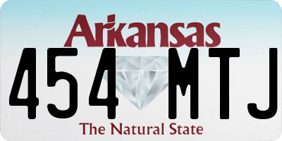 AR license plate 454MTJ