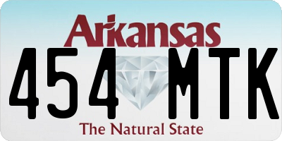 AR license plate 454MTK
