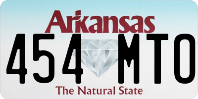 AR license plate 454MTO