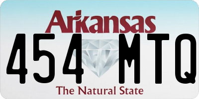 AR license plate 454MTQ