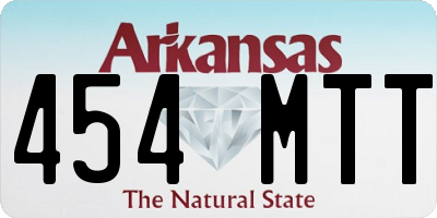 AR license plate 454MTT