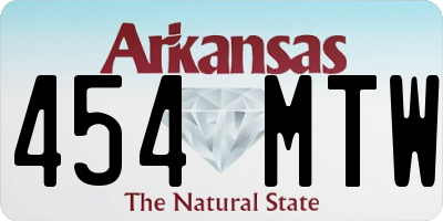 AR license plate 454MTW
