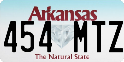 AR license plate 454MTZ