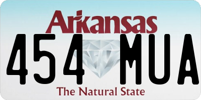 AR license plate 454MUA