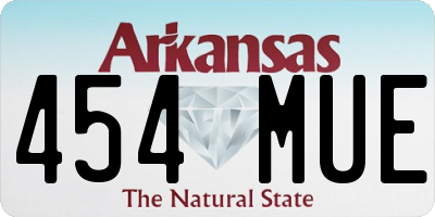 AR license plate 454MUE