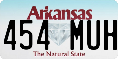 AR license plate 454MUH
