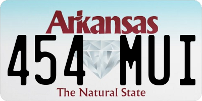 AR license plate 454MUI