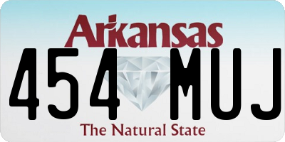 AR license plate 454MUJ