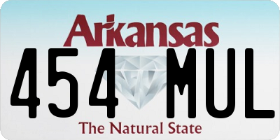 AR license plate 454MUL