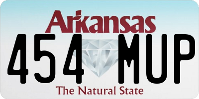 AR license plate 454MUP