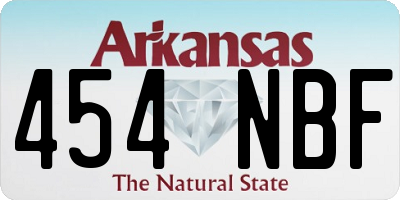 AR license plate 454NBF