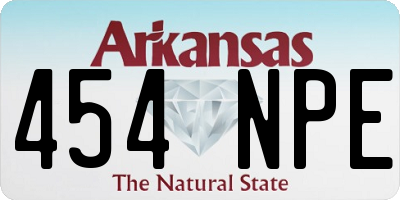 AR license plate 454NPE