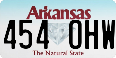 AR license plate 454OHW