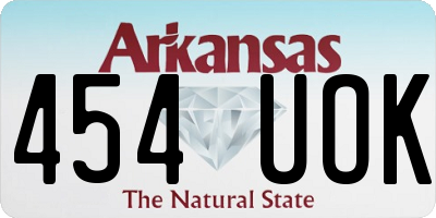 AR license plate 454UOK