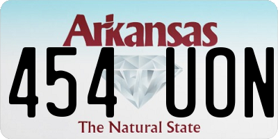 AR license plate 454UON