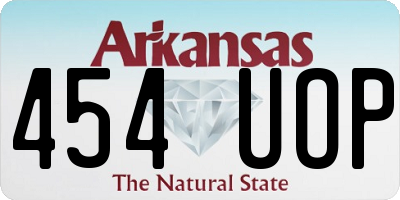 AR license plate 454UOP