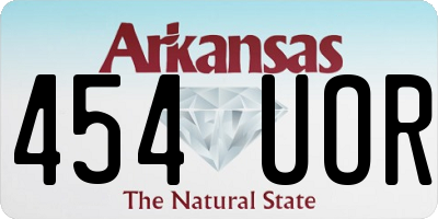 AR license plate 454UOR