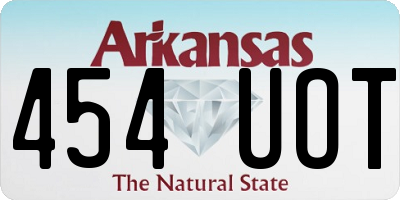 AR license plate 454UOT