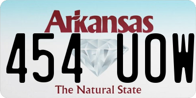 AR license plate 454UOW