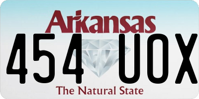 AR license plate 454UOX