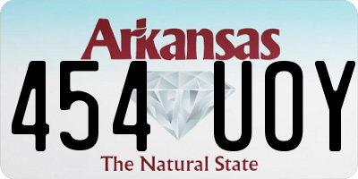 AR license plate 454UOY