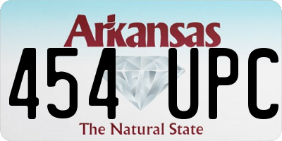 AR license plate 454UPC