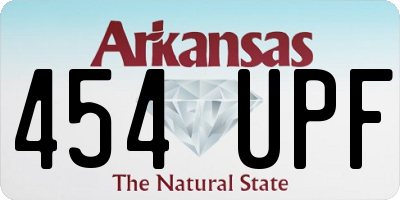 AR license plate 454UPF