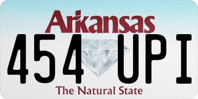 AR license plate 454UPI