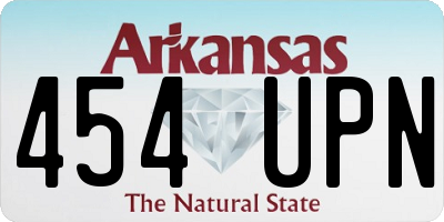 AR license plate 454UPN