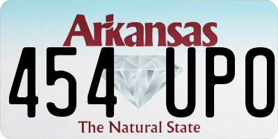 AR license plate 454UPO