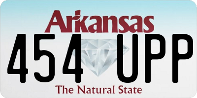 AR license plate 454UPP