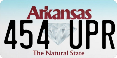 AR license plate 454UPR