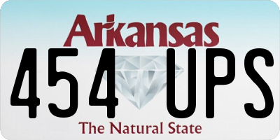 AR license plate 454UPS