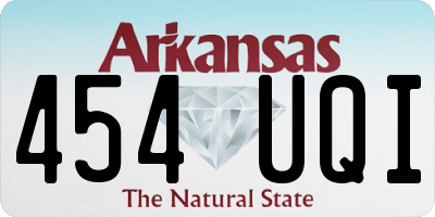 AR license plate 454UQI
