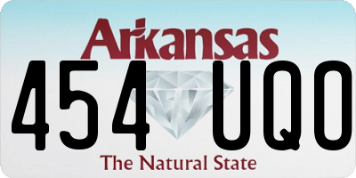 AR license plate 454UQO