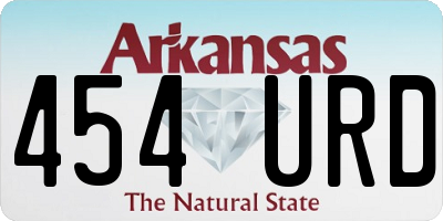 AR license plate 454URD
