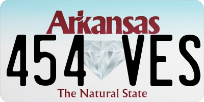 AR license plate 454VES