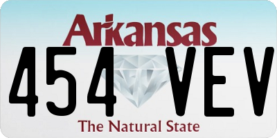 AR license plate 454VEV