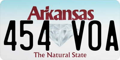 AR license plate 454VOA