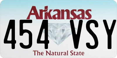 AR license plate 454VSY