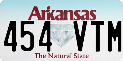 AR license plate 454VTM