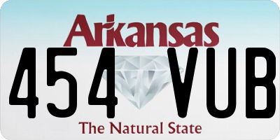 AR license plate 454VUB