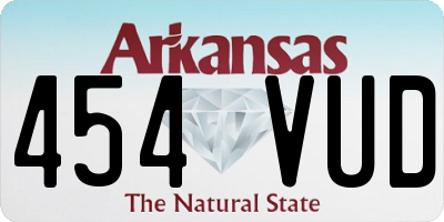 AR license plate 454VUD