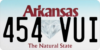 AR license plate 454VUI
