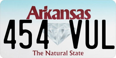 AR license plate 454VUL