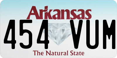 AR license plate 454VUM