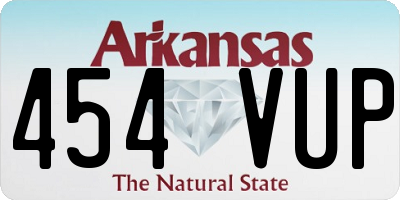 AR license plate 454VUP