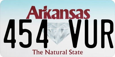 AR license plate 454VUR