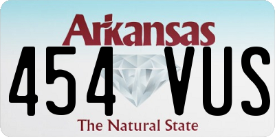 AR license plate 454VUS