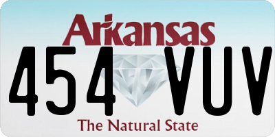 AR license plate 454VUV